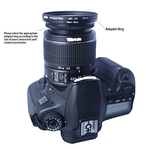 BETUYESS 67mm to 82mm Metal Step-Up Ring Adapter - All Brands - UV, ND, CPL Filter Compatible - Image 5