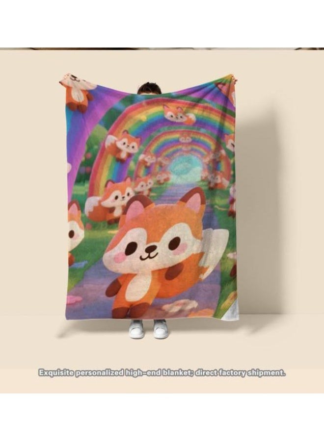 عام بطانية رقيقة من الفانيلا الكرتونية للأطفال والرضع (دافئة ومريحة، ومناسبة للنوم والألعاب) 70 سم * 100 سم - Image 1