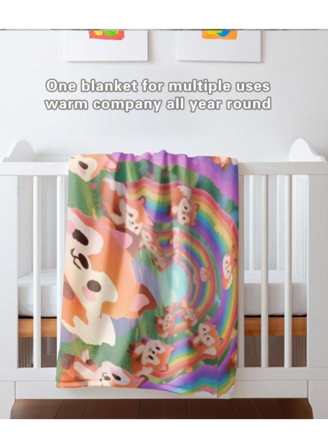 عام بطانية رقيقة من الفانيلا الكرتونية للأطفال والرضع (دافئة ومريحة، ومناسبة للنوم والألعاب) 70 سم * 100 سم - Image 2