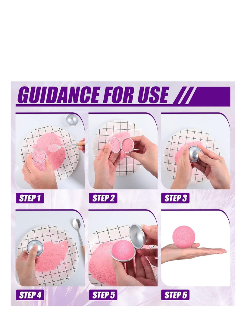 Y&D 12 Pcs Bath Bomb Molds 6 Shapes Metal DIY Bath Bomb Making Crafts Crafting Press Mould for Handmade Soaps Candle Cake Ice Cream Baking Handicrafts Making Supplies  - Image 3