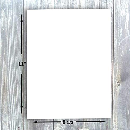 Hamilco White Glossy Cardstock Paper 8 1/2 x 11" 80 lb Cover Card Stock 50 Pack - Image 3
