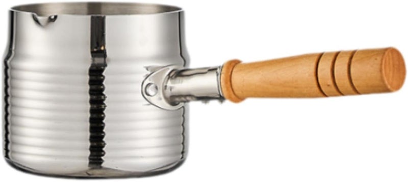 Saucepan for Milk, Metal Ladle for Dipping Sauce, Warmer for Butter, Dispenser for Salad Dressing, Dish for Snacks, M - Image 1