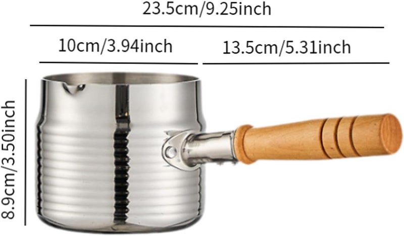 Saucepan for Milk, Metal Ladle for Dipping Sauce, Warmer for Butter, Dispenser for Salad Dressing, Dish for Snacks, M - Image 2