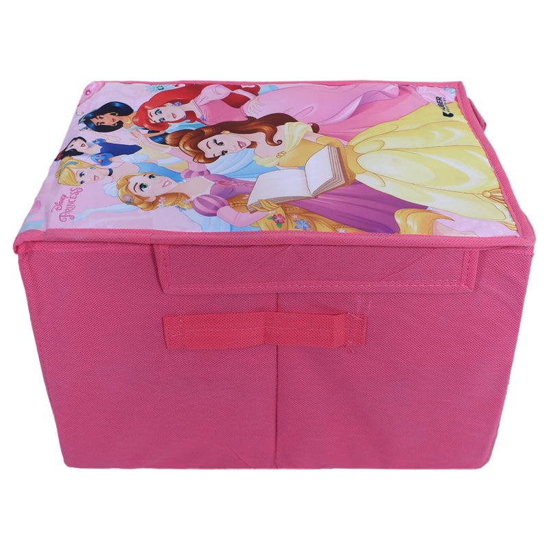 Kuber Industries Disney Princess Shirt StackerWardrobe Organizer For ClothesNonWoven Wardrobe Organizer for Home With LidPack of 3 Pink - Image 3