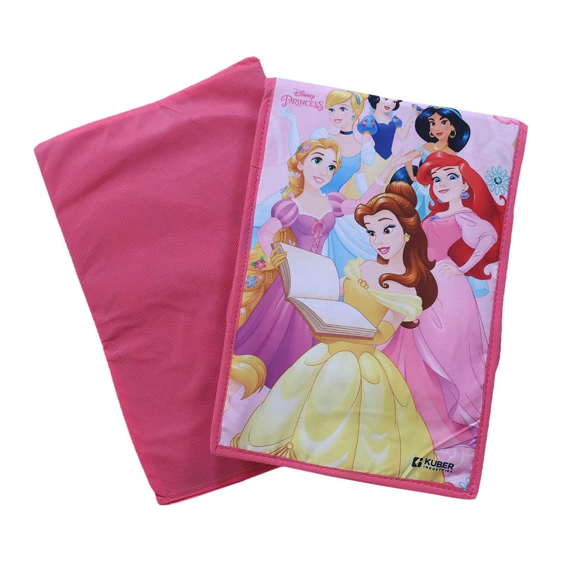 Kuber Industries Disney Princess Shirt StackerWardrobe Organizer For ClothesNonWoven Wardrobe Organizer for Home With LidPack of 3 Pink - Image 4