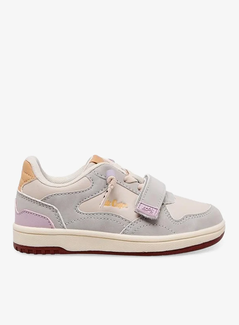 لي كوبر Girls Hook & Loop Ankle School Sneakers