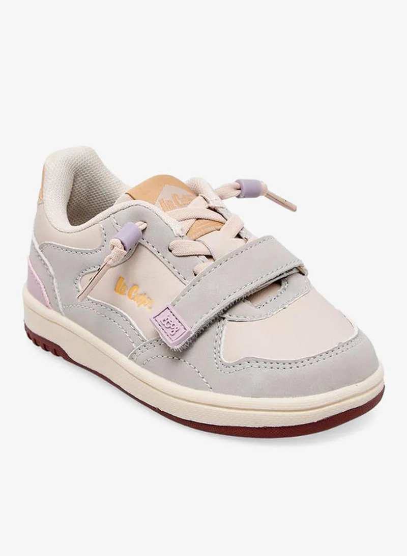 لي كوبر Girls Hook & Loop Ankle School Sneakers