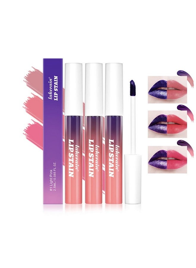 Pakivs - Pakivs 3 Pcs Peel Off Lip Stain Lip Tint Set,Long-Lasting Peel Off Matte Lip Gloss,Matte Liquid Lipstick Nude Lip Gloss Waterproof Lip Stain Non-stick Cup Peel Off Lipstick Lip Makeup for Women - Image 1