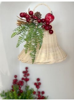 Maison Avf Bohemian Rattan Raffia Bell Kokina Door Ornament New Year Concept  - Image 2