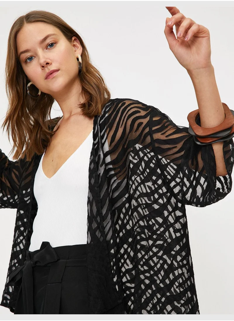 كوتون Zebra Patterned Jacket