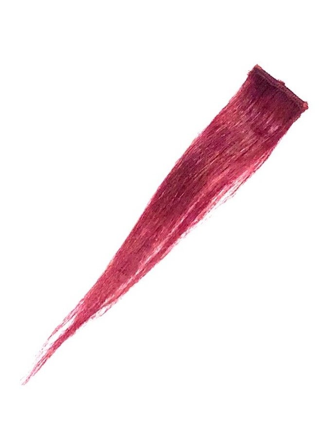 Keep Calm and Clip Em In - Burgundy Highlights - Clip-in Human Hair Extension - Image 1