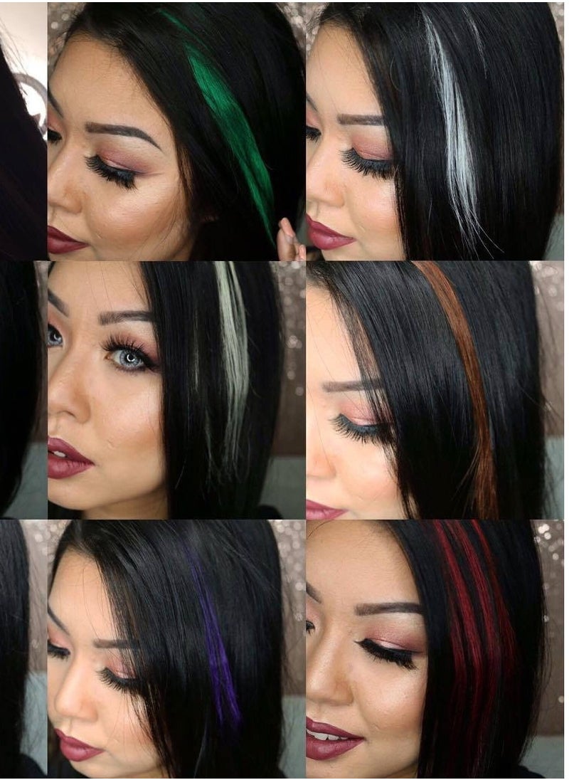 Keep Calm and Clip Em In - Burgundy Highlights - Clip-in Human Hair Extension - Image 1