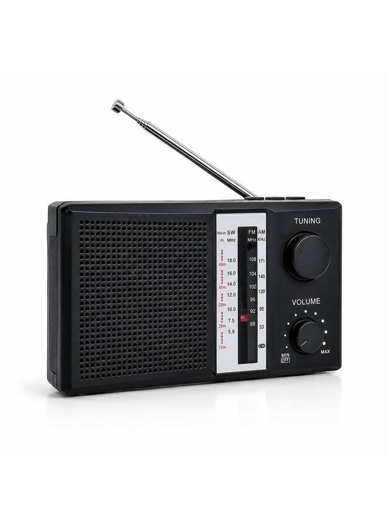 Golone ICF-2BT Portable Bluetooth AM FM SW World Band Radio, Rechargeable Retro Wireless Speaker with USB Flash Drive, TF SD Card MP3 Player, High Power Speaker, USB Charging, 18650 Battery Powered Radio for Home, Travel, Camping, Emergency and Outdoor Use. - Image 1