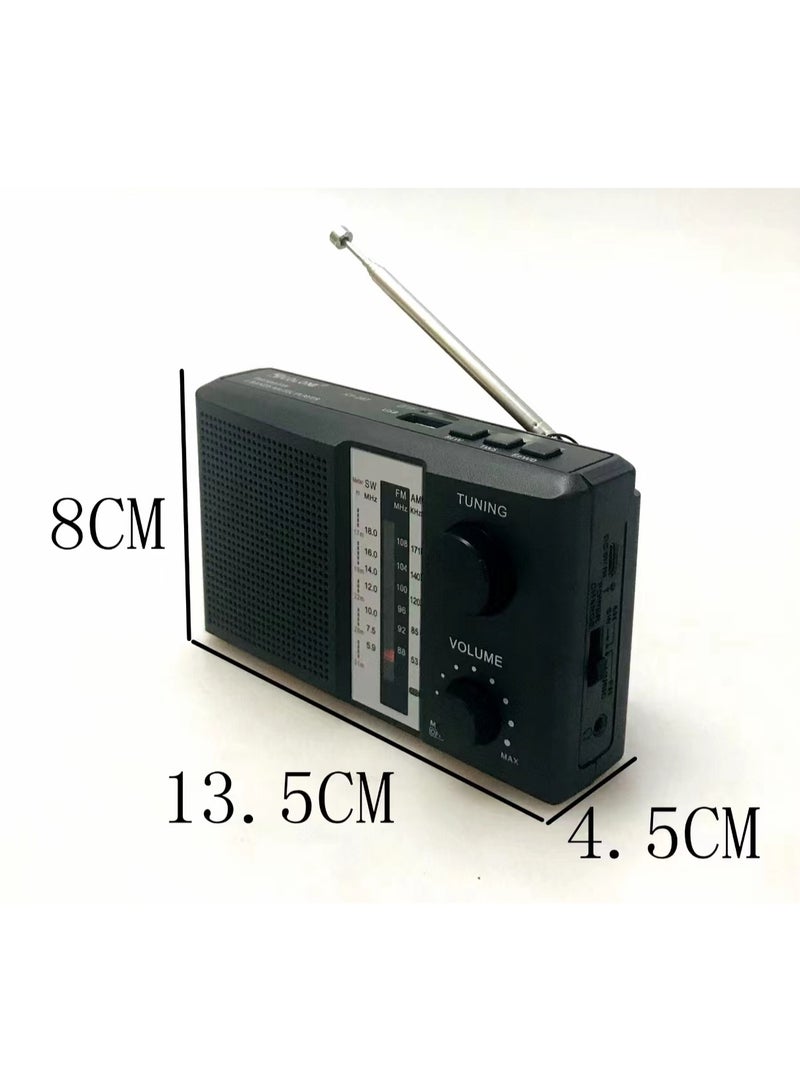 Golone ICF-2BT Portable Bluetooth AM FM SW World Band Radio, Rechargeable Retro Wireless Speaker with USB Flash Drive, TF SD Card MP3 Player, High Power Speaker, USB Charging, 18650 Battery Powered Radio for Home, Travel, Camping, Emergency and Outdoor Use. - Image 3