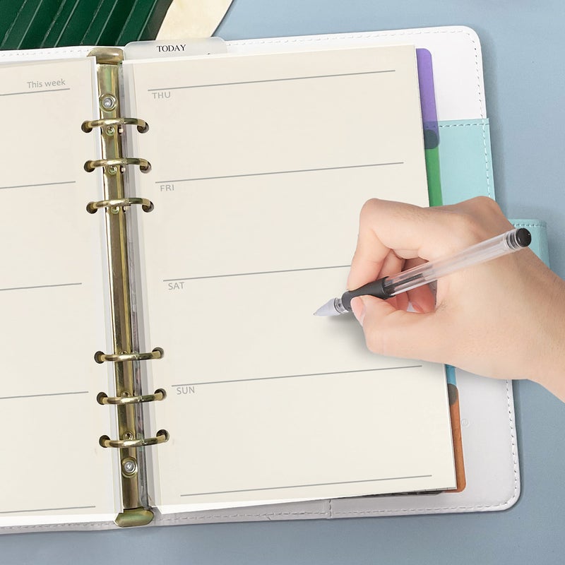 Harphia A5 Weekly Planner Refills Planner Inserts 6-Ring Planner Refill for Notebook Journal Tracker, Undated, 45sheets/90pages-Harphia(A5 5.59 x 8.27'',Weekly) - Image 2