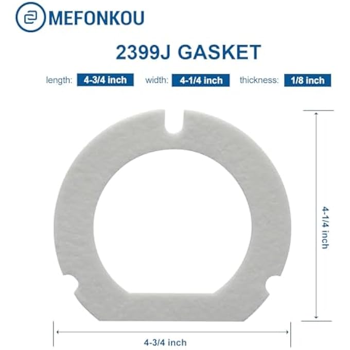 2399J PELLET STOVE GASKET COMPATIBLE WITH HARMAN TAILPIPE REPLACEMENT 3-44-06179, 1-00-07381 (2/PACK) - Image 3