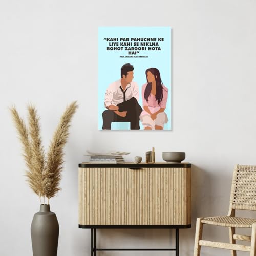 GRAY WALL Good Hope - Bollywood Movie Ye Jawani Hai Deewani Movie Poster | 12x18 Inch Self Adhesive Wall Poster | Bollywood Dialogue Art Print for Room & Office Decor. Matte paper 300gsm - Image 5