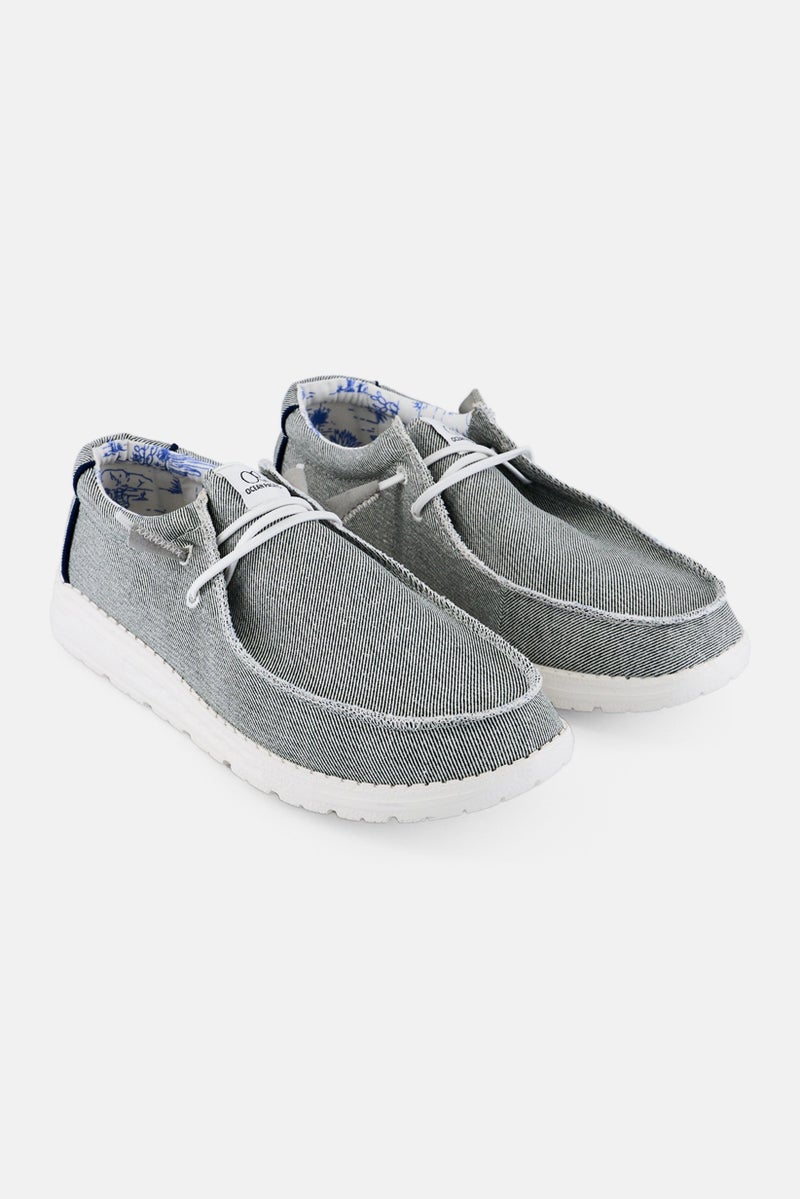 Ocean Pacific Men Lace Up Sneaker Shoe, Light Grey - Image 1