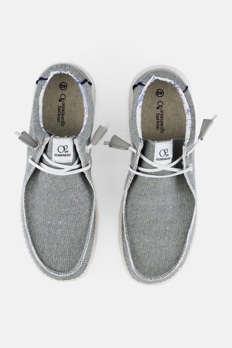 Ocean Pacific Men Lace Up Sneaker Shoe, Light Grey - Image 3