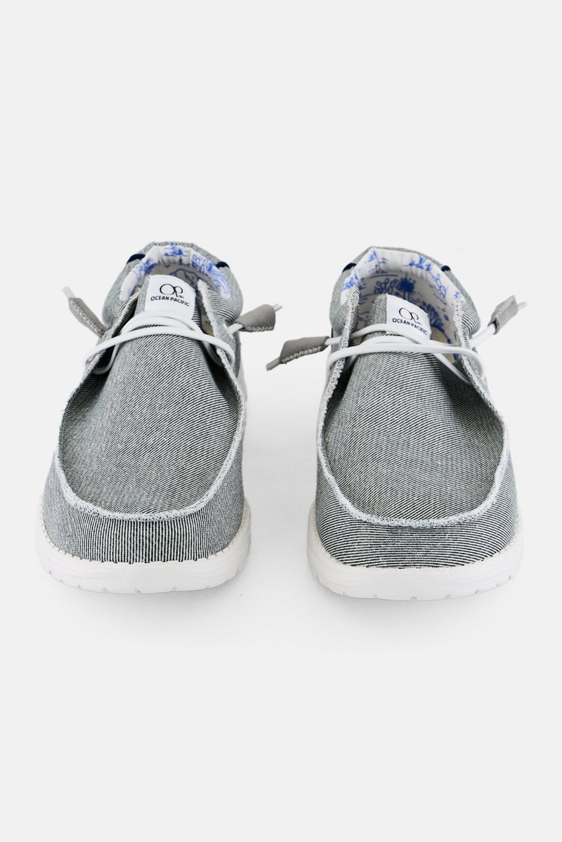 Ocean Pacific Men Lace Up Sneaker Shoe, Light Grey - Image 4