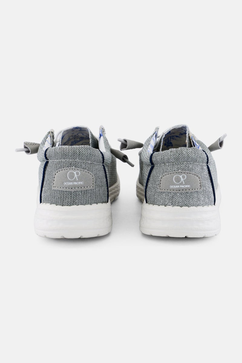 Ocean Pacific Men Lace Up Sneaker Shoe, Light Grey - Image 2