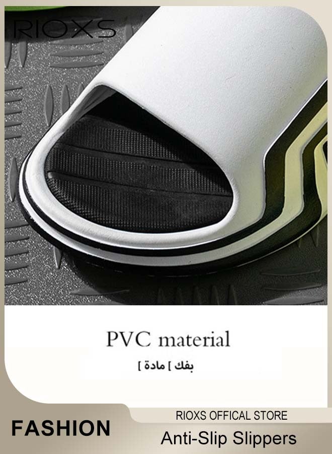 Unisex Slippers, Mens And Womens Slippers, Anti-Slip Shower Slippers, Soft Sole Bath Slipper, Comfortable lightweight Flat Slippers, House Slipper, Flat Slippers For Beach Bathroom Indoor Outdoor Use - Image 4