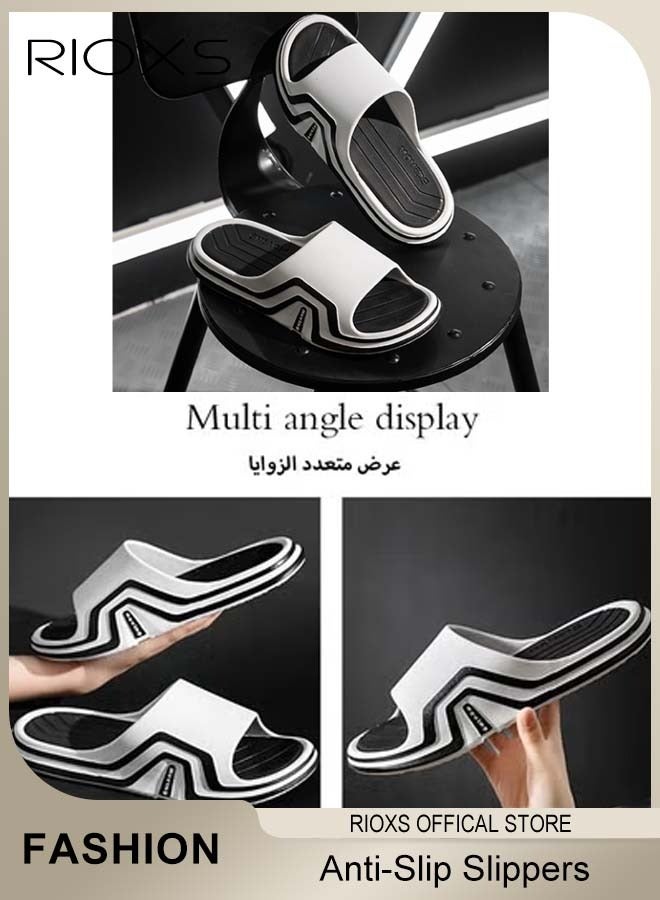 Unisex Slippers, Mens And Womens Slippers, Anti-Slip Shower Slippers, Soft Sole Bath Slipper, Comfortable lightweight Flat Slippers, House Slipper, Flat Slippers For Beach Bathroom Indoor Outdoor Use - Image 5