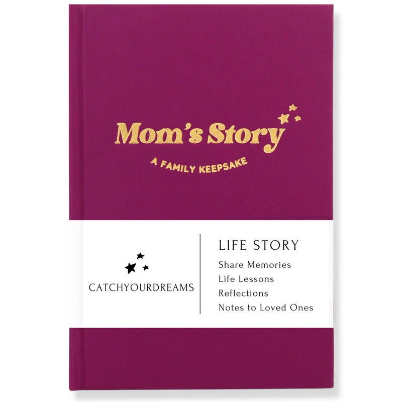 CATCHYOURDREAMS Mom's Story Journal (Hardcover with Case) - A Family Keepsake with + 250 Prompts and Questions to Share Her Life Story and Memories, Sentimental Mother's Day, Birthday Gift Idea - Image 1