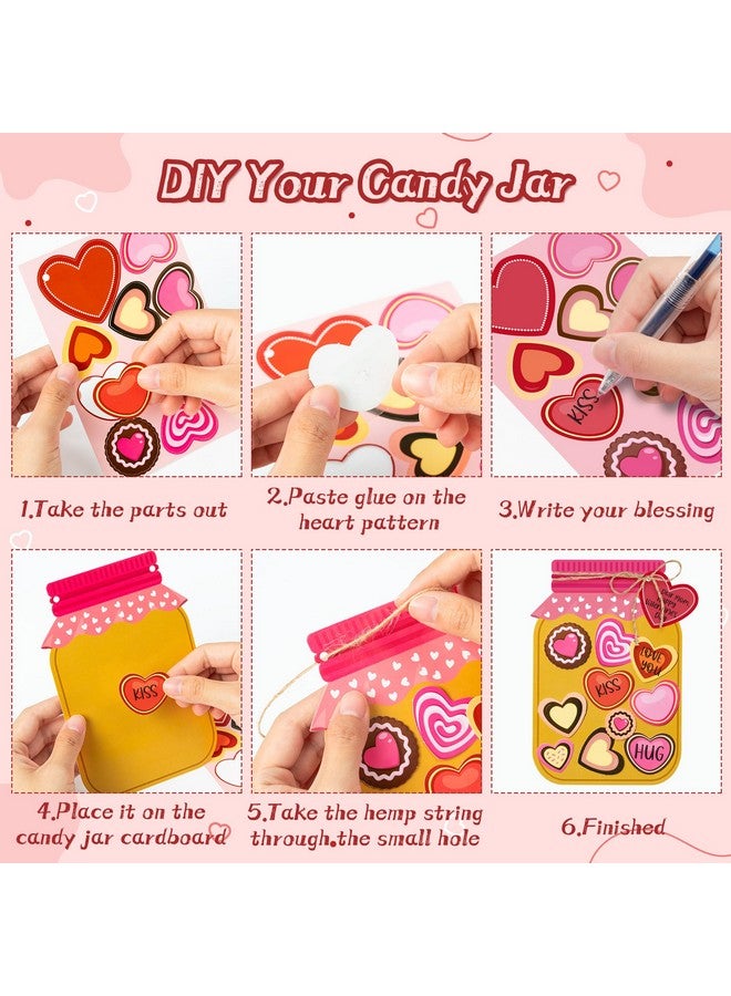 WATINC Mother’s Day Love Candy Jar Craft Kit, Make Your Own DIY Love Heart Candy Jar Decor Craft, Appreciation Girfts Supplies Home School Classroom Fun Activity for Mom Kids (30PCS) - Image 3