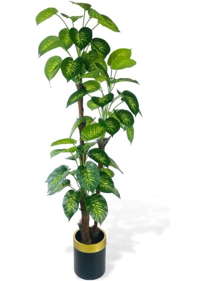 Artificial Flower Difenbahya Yellow Green 3-layer 190CM 54 LEAVES Artificial Plant in Black Pot with Gold Arch - pzsku/ZB95112350999AEAB982AZ/45/_/1725722439/1241b363-c46c-474a-a9bd-02cb359658eb