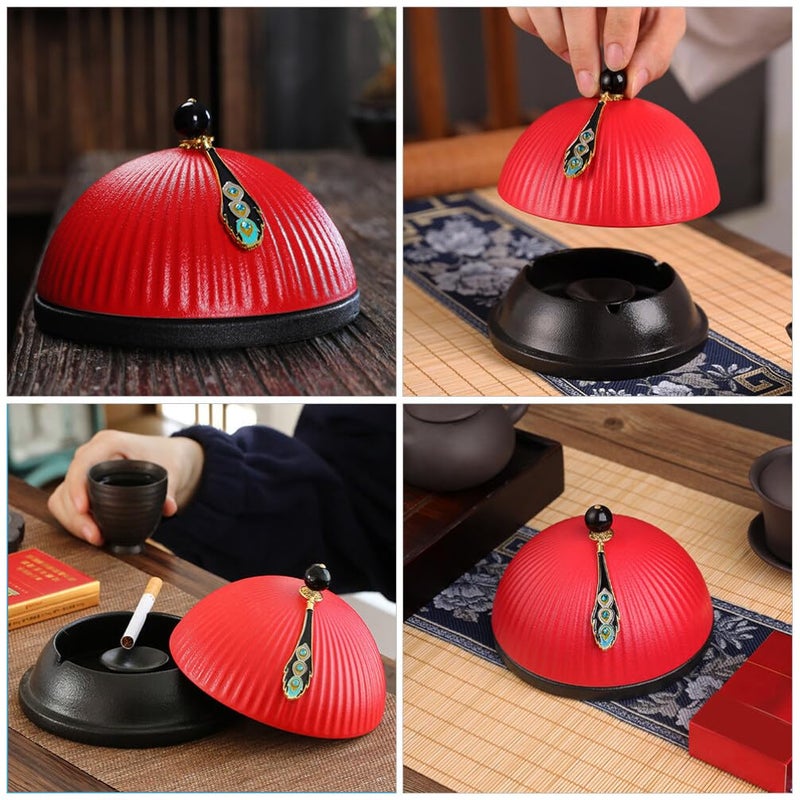 Ceramic Hat Shaped Ashtray Desktop Holder Office Decor Ash Tray Ornament - Image 4