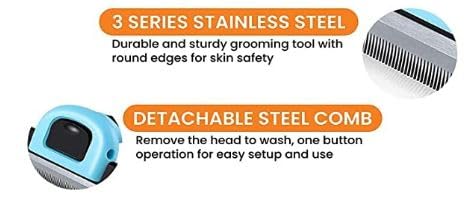 Episkey Pet Grooming De-Shedding Tool Brush for Dogs, Cats and Rabbits| Dog De-Shedding Comb for Short, Medium, and Long Hair All Breeds (De-Shedding Brush) - Image 3