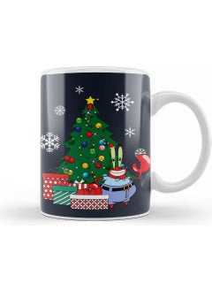 Print Shop Mr Krabs Around The Christmas Tree Spongebob Mug Porcelain