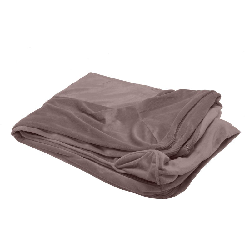 Furhaven Replacement Dog Bed Cover Faux Fur Velvet SofaStyle Machine Washable Driftwood Brown Large - Image 2
