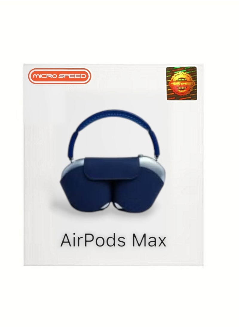 micro speed Airpods Max Earphones with Smart Case Bluetooth Over-Ear Headphones Blue  - Image 4