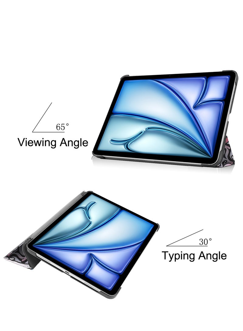 Case for IPad Air 11 Inch 2024 Released Slim Stand Hard Back Shell Protective Cover with Auto Sleep Wake Feature for IPad Air 11 Inch Tablet (Graffiti) - Image 3