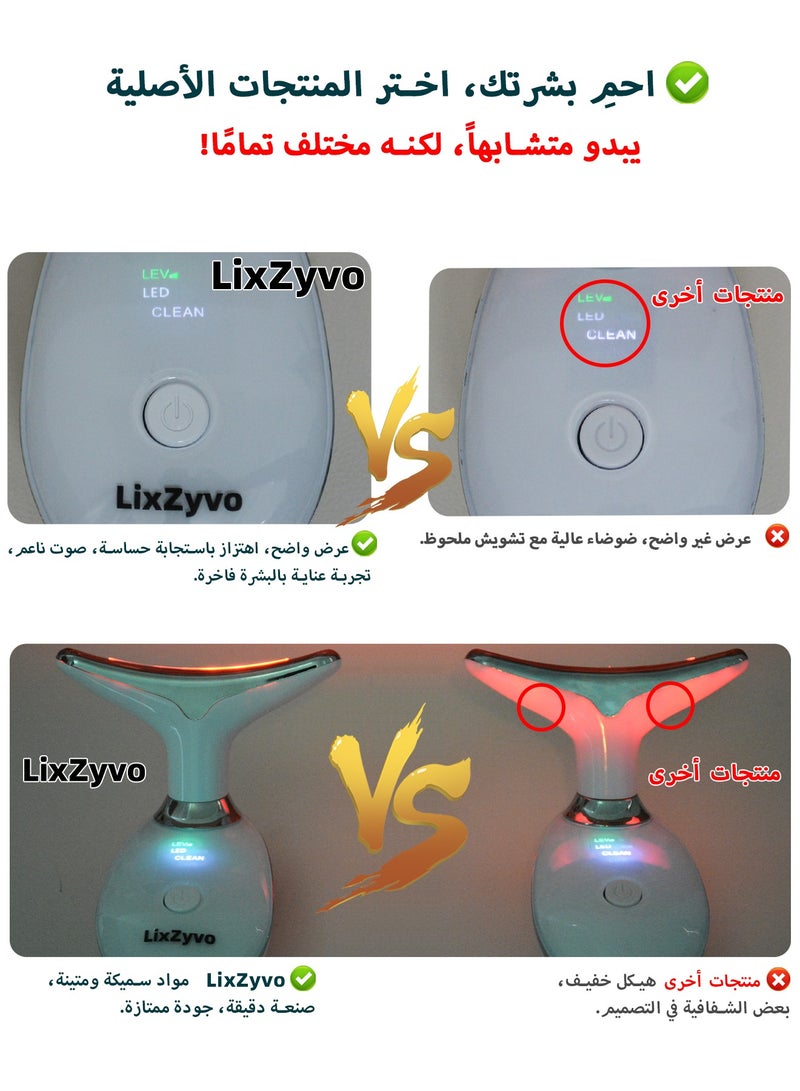 LixZyvo LixZyvo Beauty Device with LED Lights, Beauty Technology, Soothing Thermal Care, Smart Skin-Touch Sensor, facial massager, face lifting device, facial device, electric face massager - Image 2