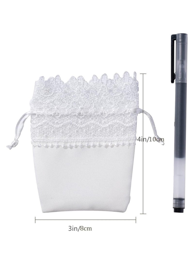 general Linen Drawstring Gift Bags, Favour Bags, 10 Pcs Lace Cotton Storage Candy Bags Gift Bags for Wedding Birthday Vintage Party Decoration DIY Crafts - Image 4