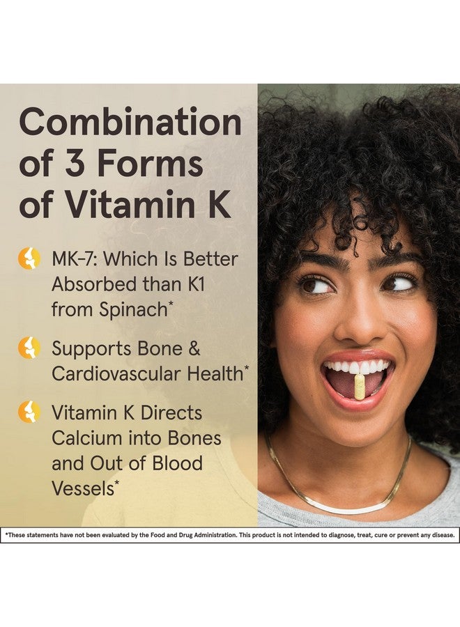 Jarrow Formulas K-Right - Vitamin K-Complex (K1, MK-4, MK-7, D3) - 60 Servings (Softgels) - Dietary Supplement for Bone & Cardiovascular Health Support - Vitamin K2 MK-7 - Gluten Free - Image 4