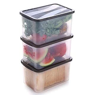 KD ZONE Plastic Bread Box Kitchen Airtight Food Grade Storage Container Organizer 2000 ml Plastic Fridge Container Pack of 3 Grey - pzsku/ZB951A08012E4A036A3B5Z/45/1748244534/a1b5c9c2-5c3c-4eb6-ab76-68a62e984454