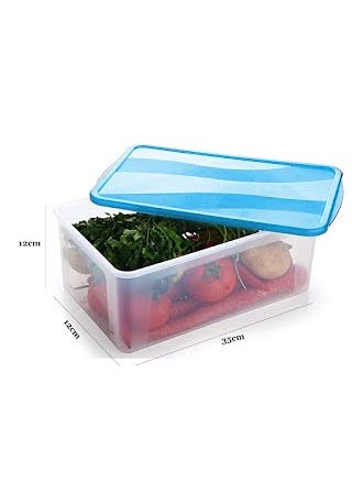 KD ZONE KD ZONE Plastic Bread Box Kitchen Airtight Food Grade Storage Container Organizer 2000 ml Plastic Fridge Container Pack of 3 Grey  - Image 4