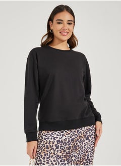 Solid Regular Fit Sweatshirt