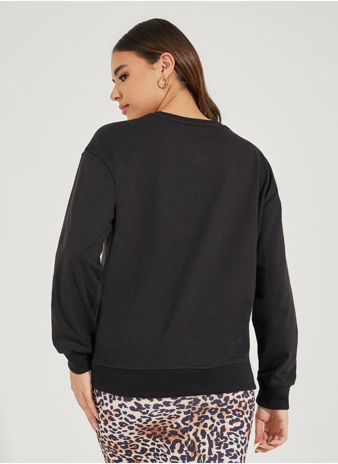 Styli - Solid Regular Fit Sweatshirt - Image 1