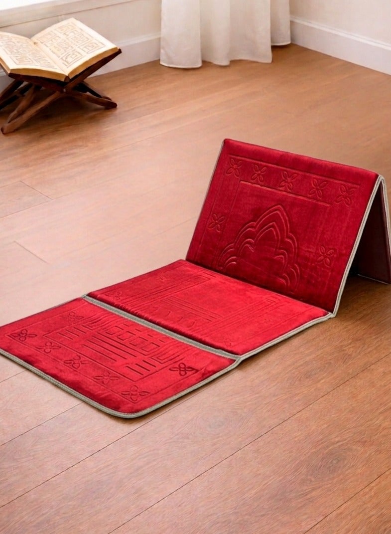 Farazdaq Foldable prayer mat with backrest and pocket for carrying items - Image 4