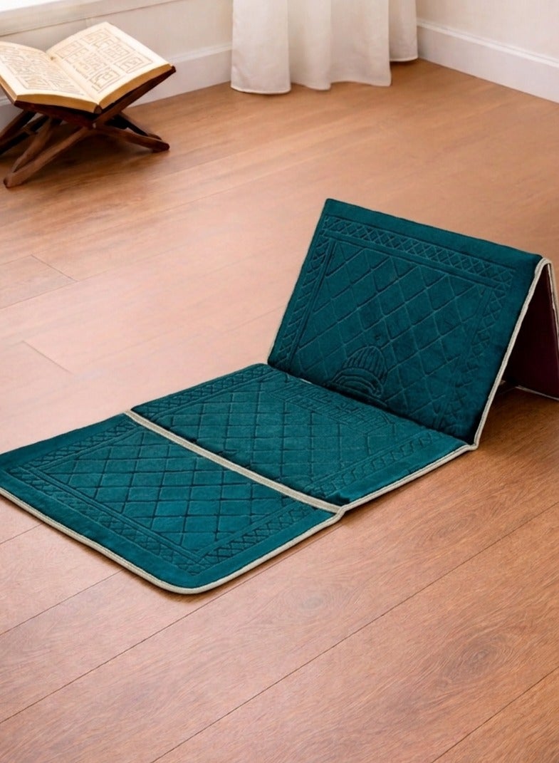 Farazdaq Foldable prayer mat with backrest and pocket for carrying items - Image 5