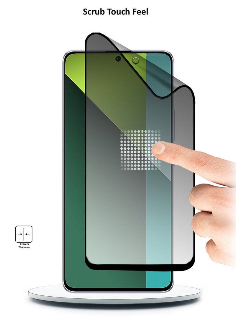 Wtech Nano Ceramic Privacy Full Glue Full Cover Matte Flexible Screen Protector For Xiaomi Redmi Note 13 Pro 5G 2023 Clear/Black - Image 3