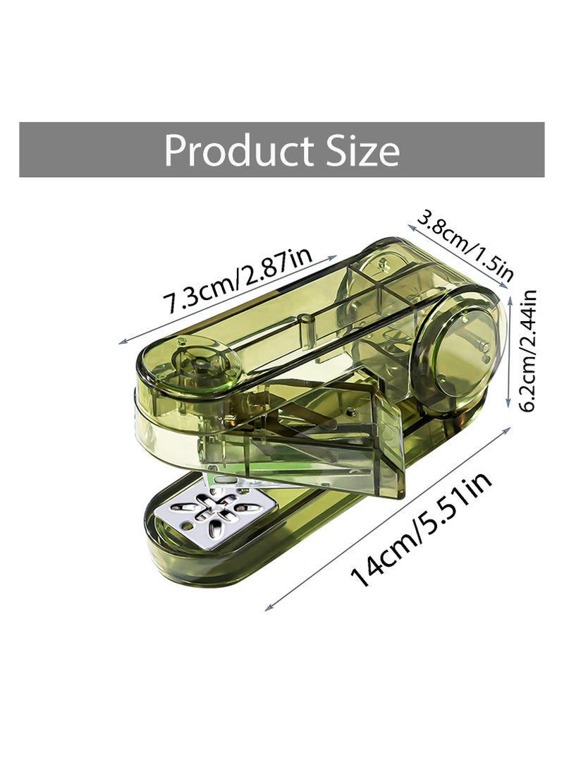 CMGTYYD Transparent rotary stapler, 360-degree rotary desktop stapler, light and flexible, efficient binding new experience, 25-sheet capacity, suitable for office or school - Image 2