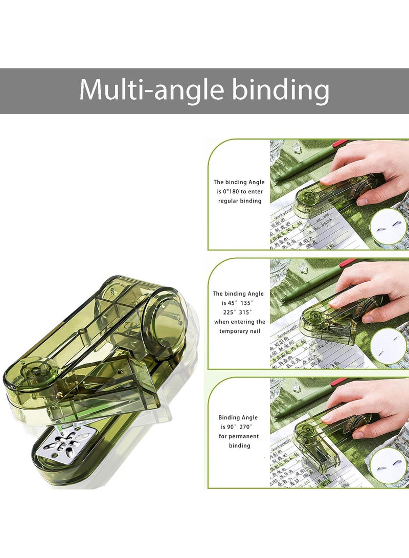 CMGTYYD Transparent rotary stapler, 360-degree rotary desktop stapler, light and flexible, efficient binding new experience, 25-sheet capacity, suitable for office or school - Image 4