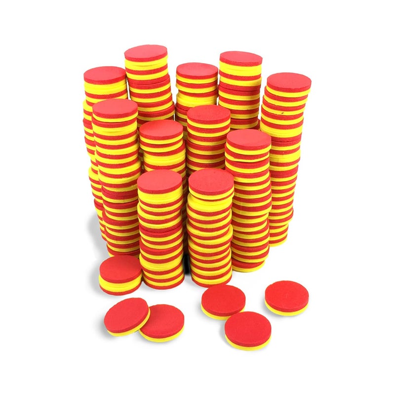 EAI Education QuietShapeÂ® Foam Double-Sided Magnetic Two-Color Counters - Set of 200 - Image 1