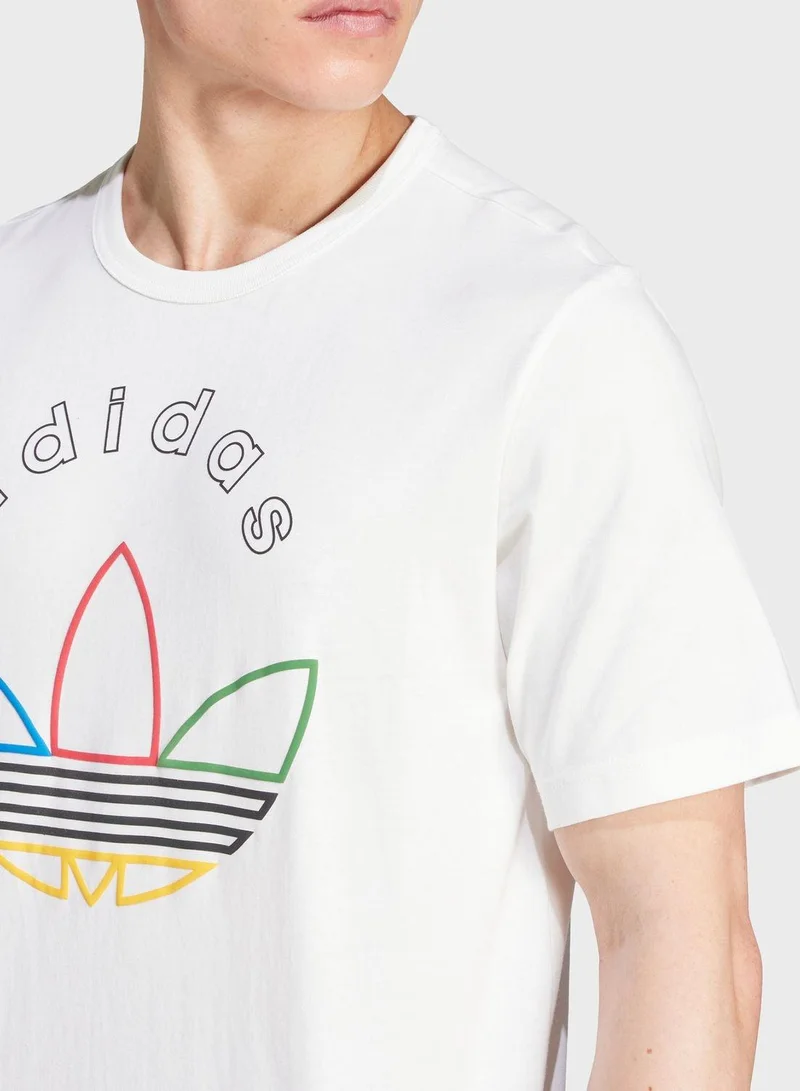 adidas تيشيرت أبيض رجالي أصلي
